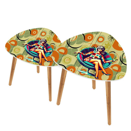 Kate McEnroe New York Retro 1960s Pin Up Girl Groovy Mid Century Modern Nesting TablesNesting Tables3jtsj7sMoR