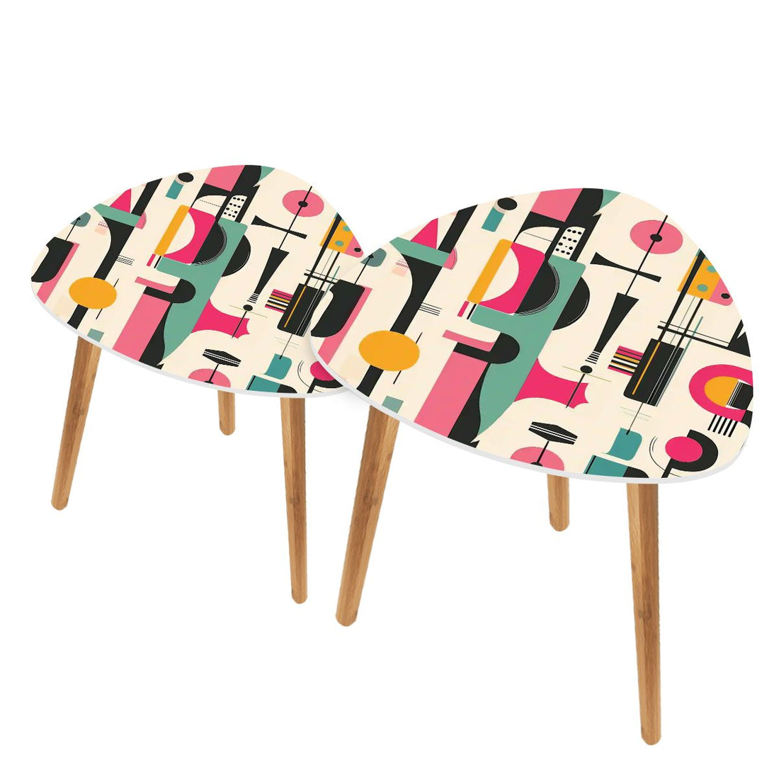 Kate McEnroe New York Retro 50s Abstract Geometric Mid Century Modern Nesting TablesNesting TablesgGNs03WXUv