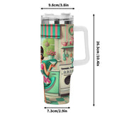Kate McEnroe New York Retro 50s Atomic Cat Kitschy Housewife 40oz Travel TumblerTumblersNO5ZG30W-1