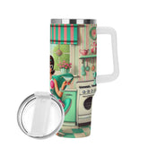 Kate McEnroe New York Retro 50s Atomic Cat Kitschy Housewife 40oz Travel TumblerTumblersNO5ZG30W-1