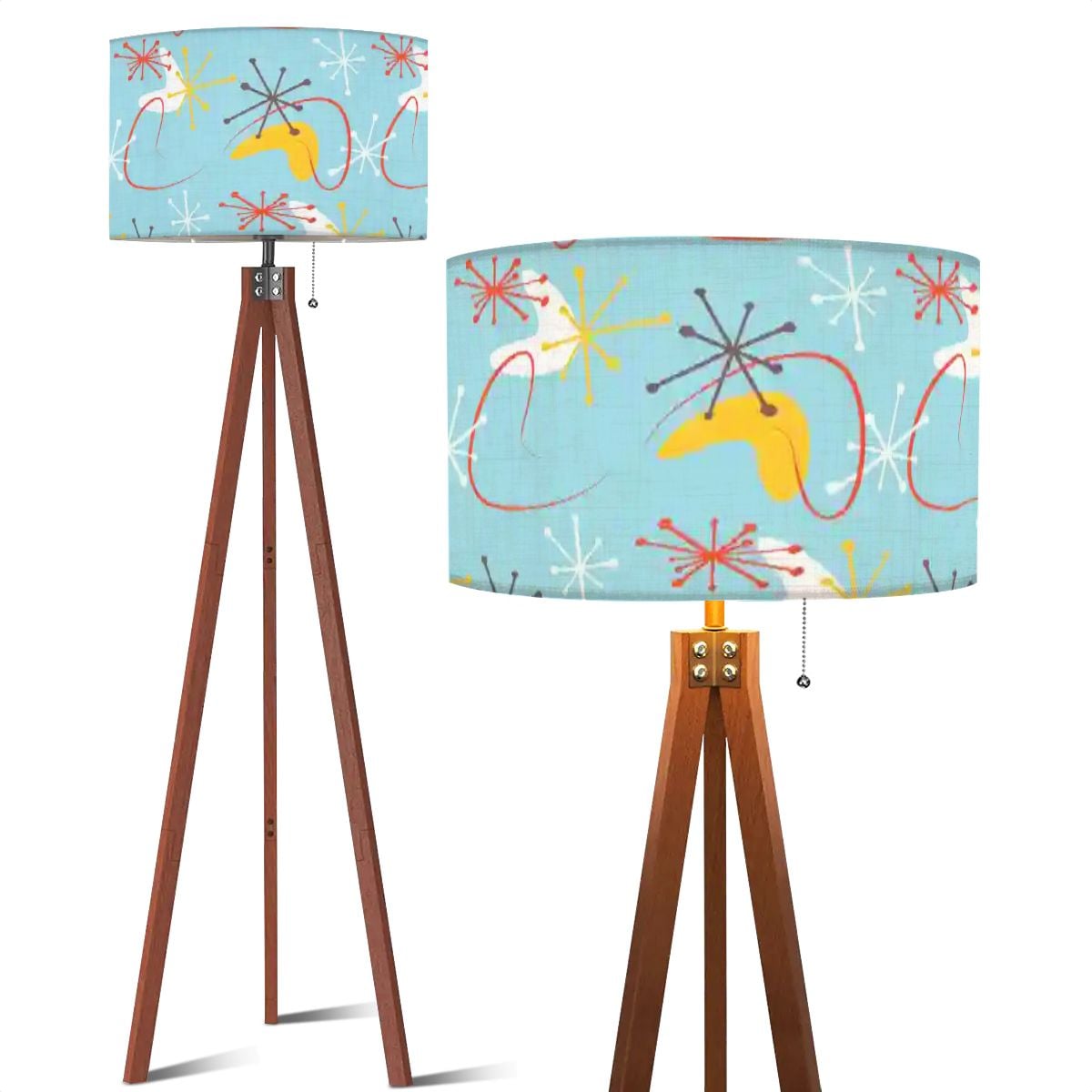 Kate McEnroe New York Retro 50s Atomic Starburst Mid Century Modern Modern Tripod Floor LampTripod Floor Lamps1RFRThrTTX