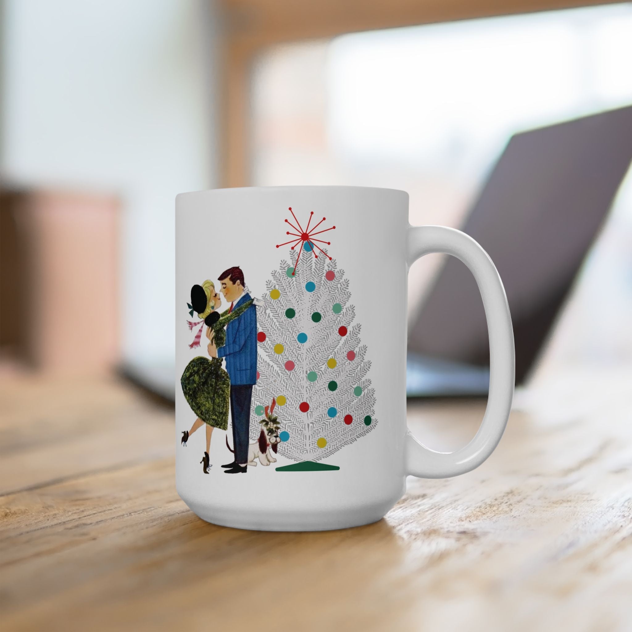 Kate McEnroe New York Retro 50s Christmas Mug Mid Century Modern Kitsch Holiday DrinkwareMugs14900756272535067623