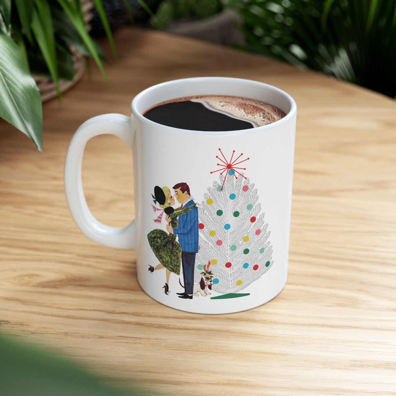 Kate McEnroe New York Retro 50s Christmas Mug Mid Century Modern Kitsch Holiday DrinkwareMugs14900756272535067623