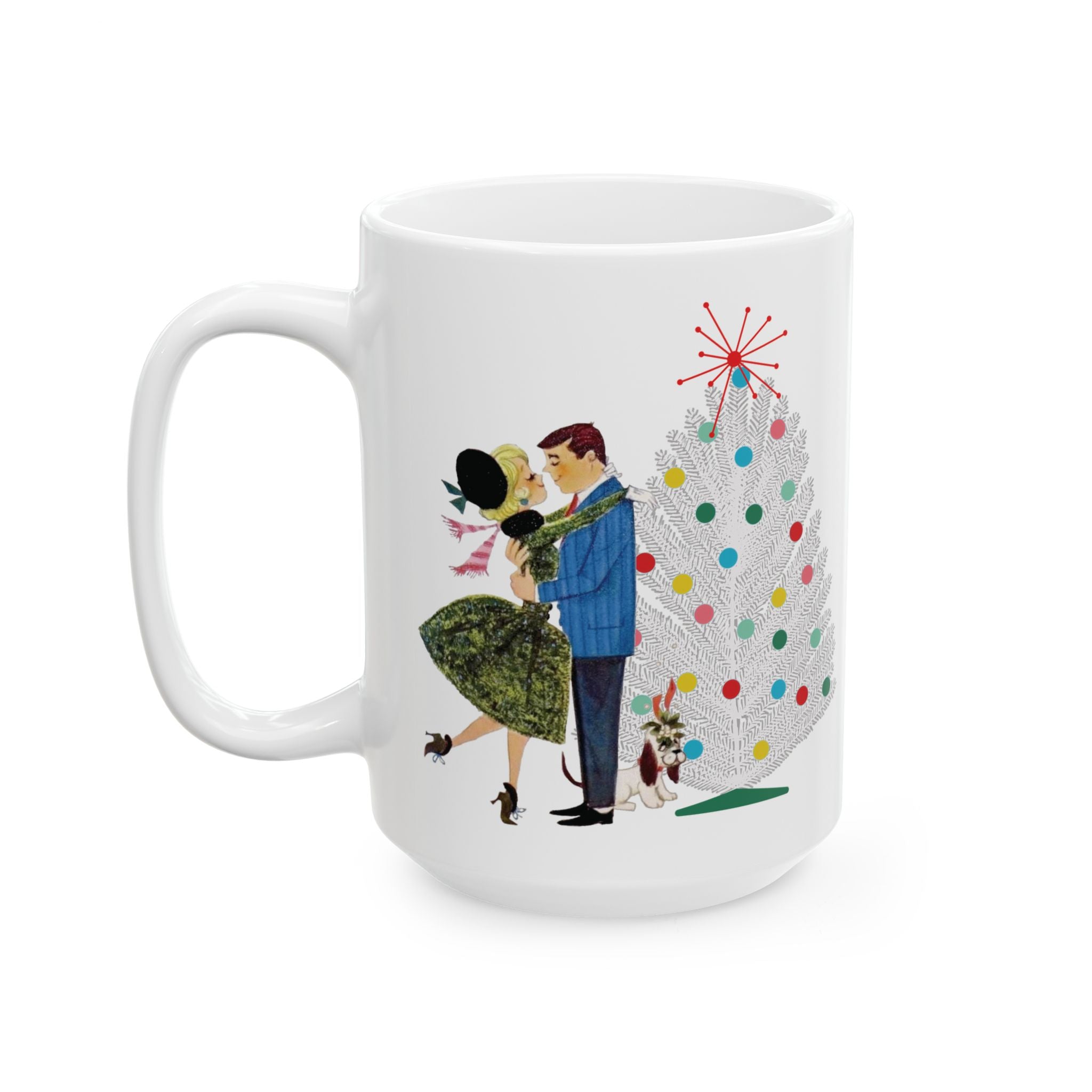 Kate McEnroe New York Retro 50s Christmas Mug Mid Century Modern Kitsch Holiday DrinkwareMugs14900756272535067623