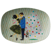 Kate McEnroe New York Retro 50s Christmas Platter Mid Century Modern Kitsch Holiday TrayServing Platters9727