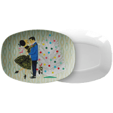 Kate McEnroe New York Retro 50s Christmas Platter Mid Century Modern Kitsch Holiday TrayServing Platters9727