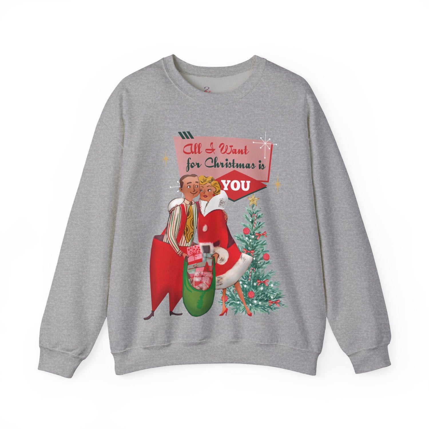 Kate McEnroe New York Retro 50s Kitsch Christmas Sweatshirt, Mid Century Modern Holiday PulloverSweatshirts19070930580450398147