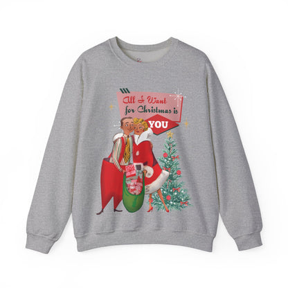 Kate McEnroe New York Retro 50s Kitsch Christmas Sweatshirt, Mid Century Modern Holiday PulloverSweatshirts19070930580450398147