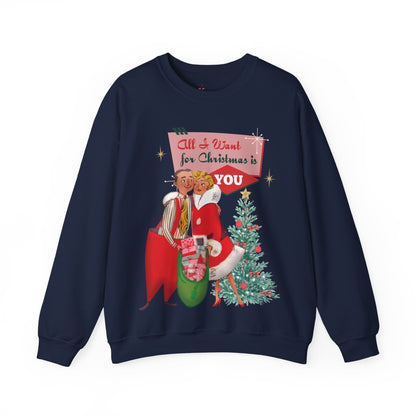 Kate McEnroe New York Retro 50s Kitsch Christmas Sweatshirt, Mid Century Modern Holiday PulloverSweatshirts26634335851339567525