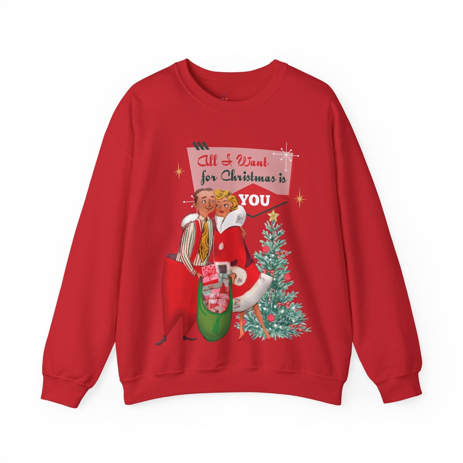 Kate McEnroe New York Retro 50s Kitsch Christmas Sweatshirt, Mid Century Modern Holiday PulloverSweatshirts28310612516681155301