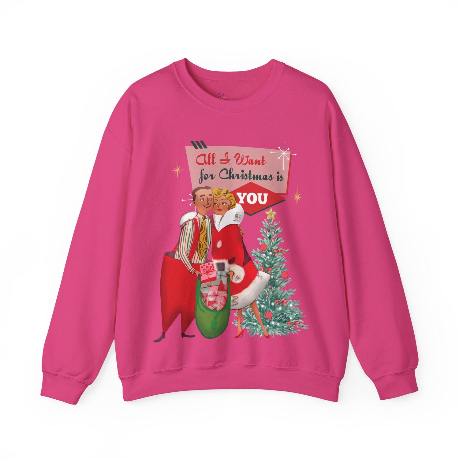 Kate McEnroe New York Retro 50s Kitsch Christmas Sweatshirt, Mid Century Modern Holiday PulloverSweatshirts30392154274813396809