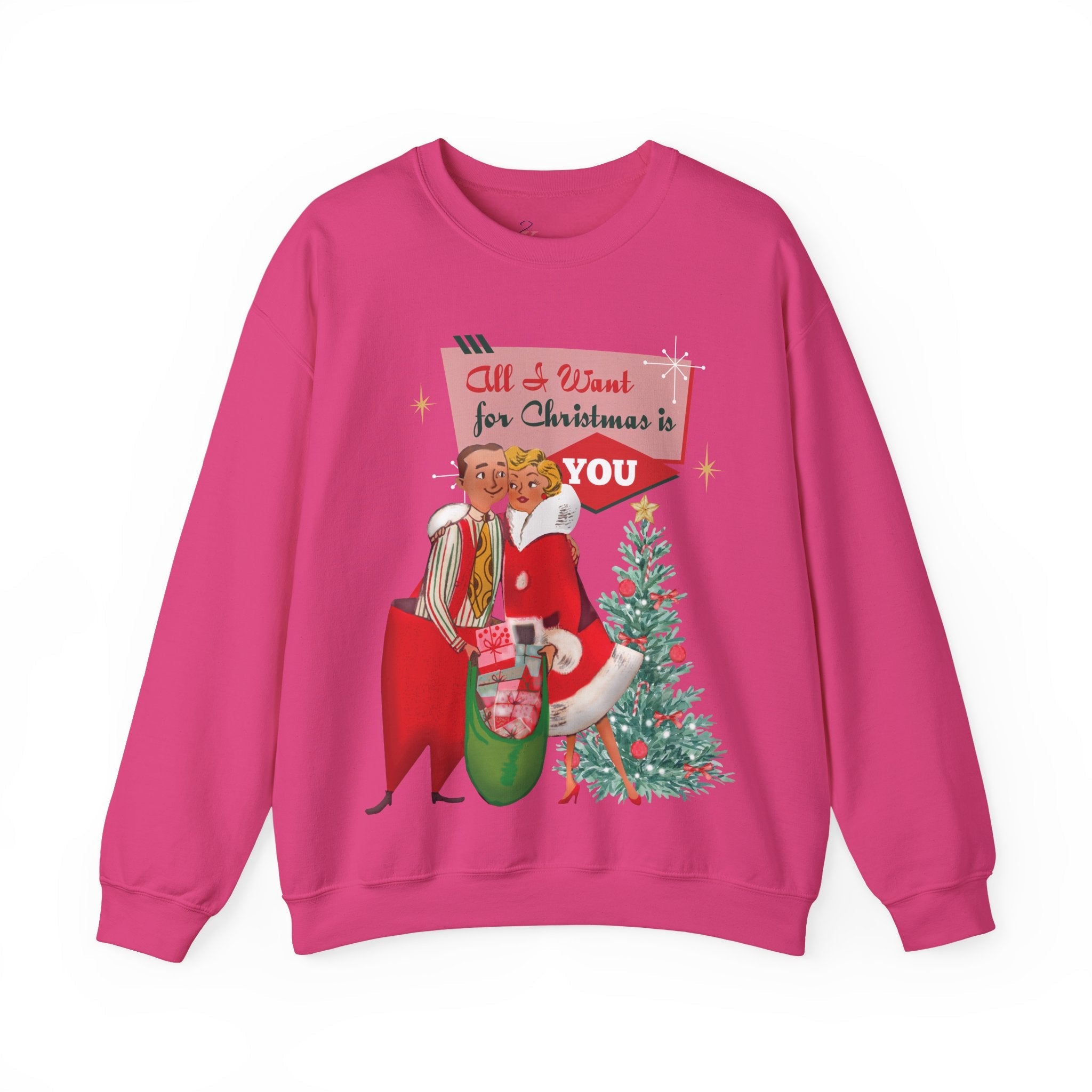Kate McEnroe New York Retro 50s Kitsch Christmas Sweatshirt, Mid Century Modern Holiday PulloverSweatshirts30392154274813396809