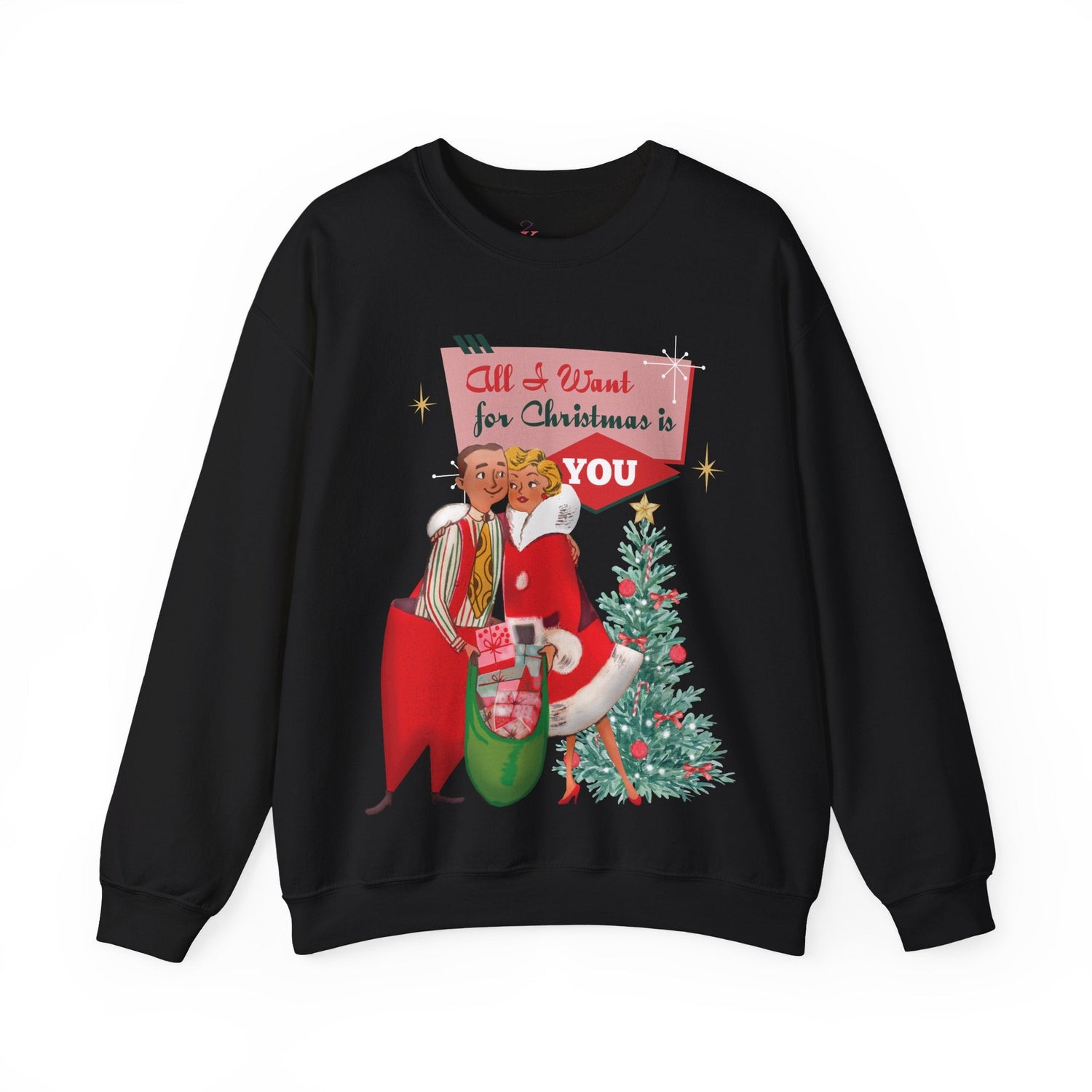 Kate McEnroe New York Retro 50s Kitsch Christmas Sweatshirt, Mid Century Modern Holiday PulloverSweatshirts31318684491852100253