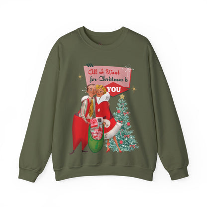 Kate McEnroe New York Retro 50s Kitsch Christmas Sweatshirt, Mid Century Modern Holiday PulloverSweatshirts52404690575358951976