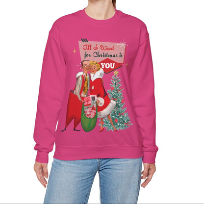 Kate McEnroe New York Retro 50s Kitsch Christmas Sweatshirt, Mid Century Modern Holiday PulloverSweatshirts52404690575358951976