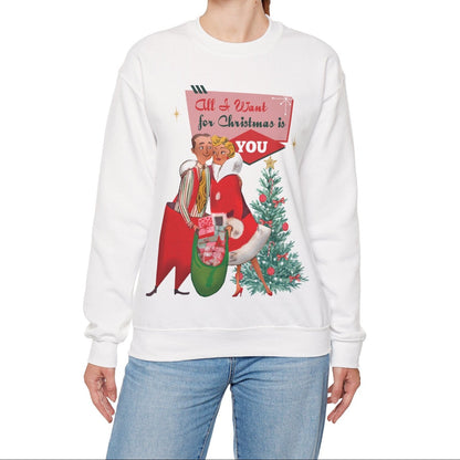 Kate McEnroe New York Retro 50s Kitsch Christmas Sweatshirt, Mid Century Modern Holiday PulloverSweatshirts52404690575358951976
