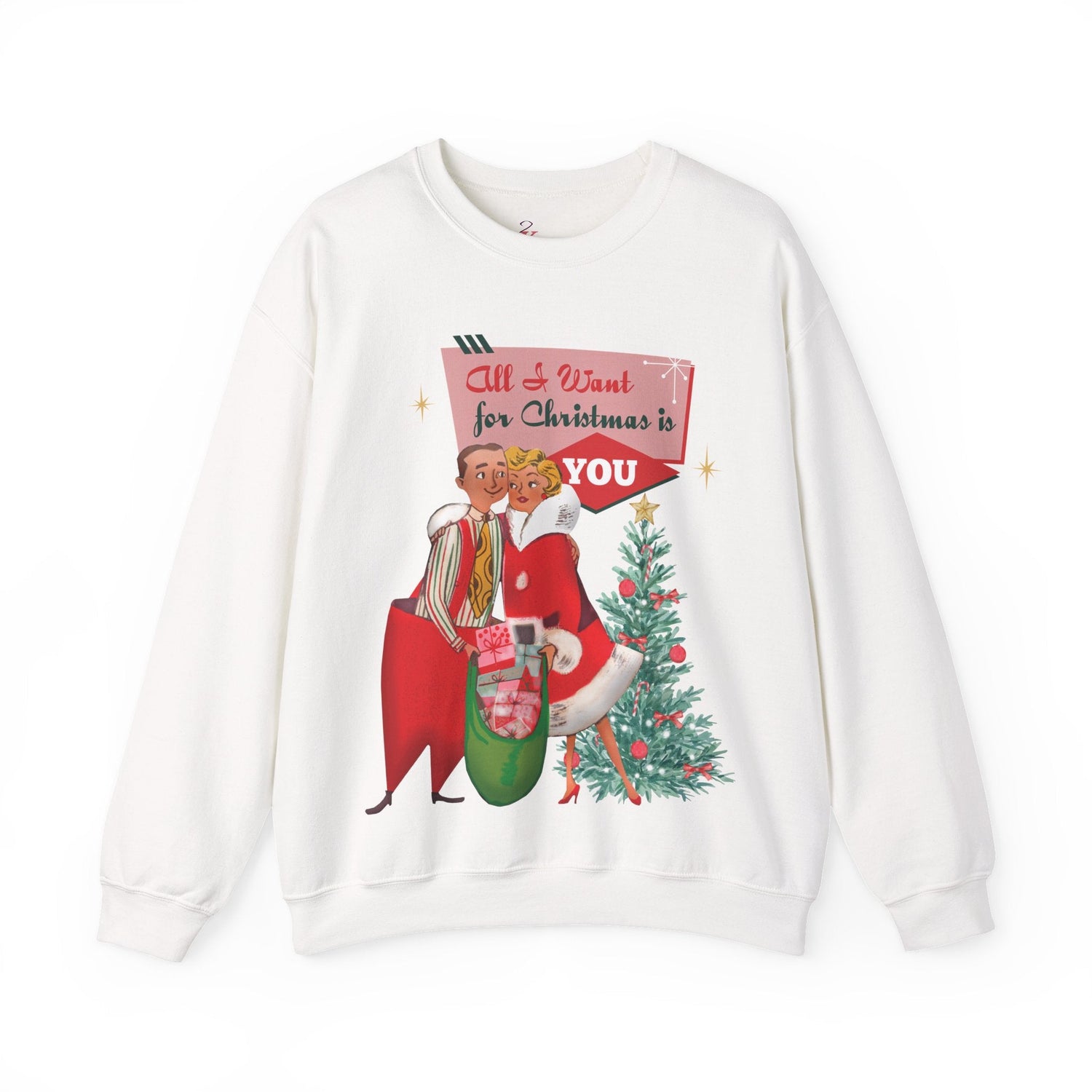 Kate McEnroe New York Retro 50s Kitsch Christmas Sweatshirt, Mid Century Modern Holiday PulloverSweatshirts52404690575358951976