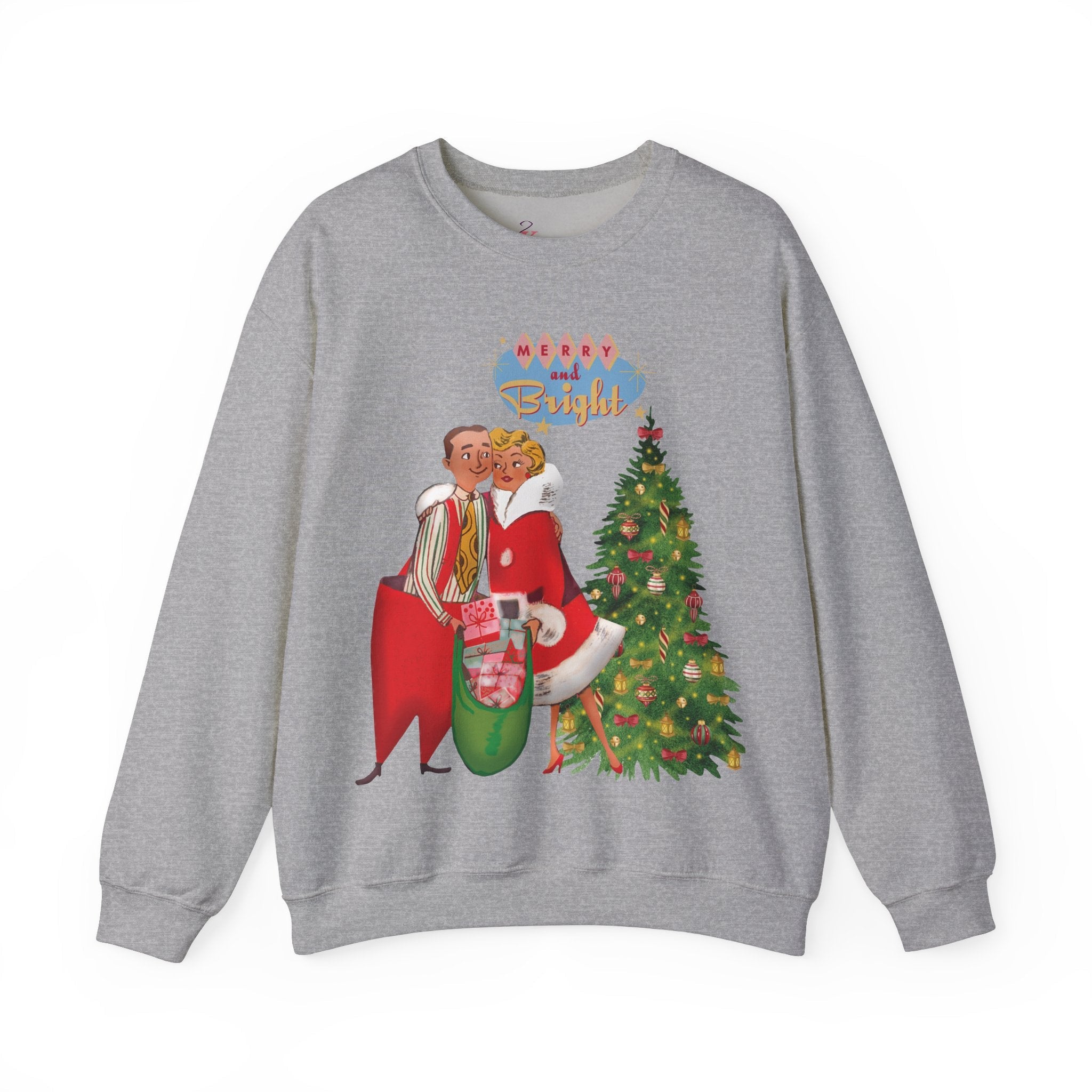 Kate McEnroe New York Retro 50s Kitsch Christmas Sweatshirt, Vintage Holiday Pullover, Mid Century Modern Festive ApparelSweatshirts24321896504229294461