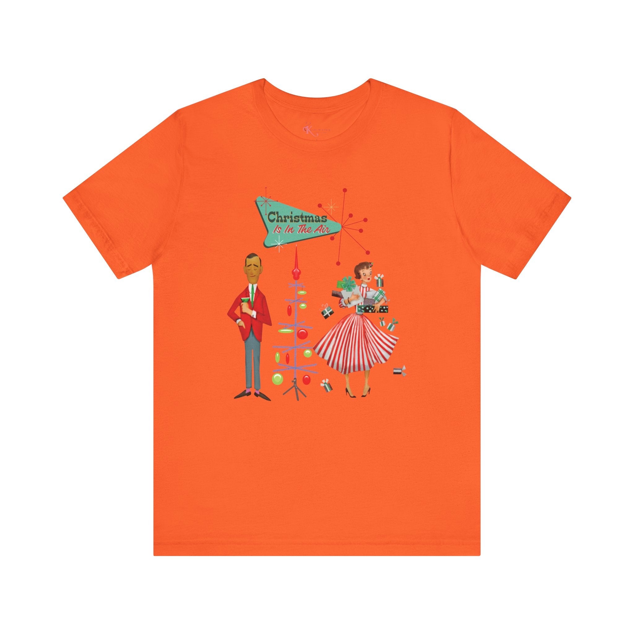 Kate McEnroe New York Retro 50s Kitsch Christmas T-Shirt, Vintage Holiday Style, Mid Century Modern Atomic TeeT-Shirts25913608647740993791