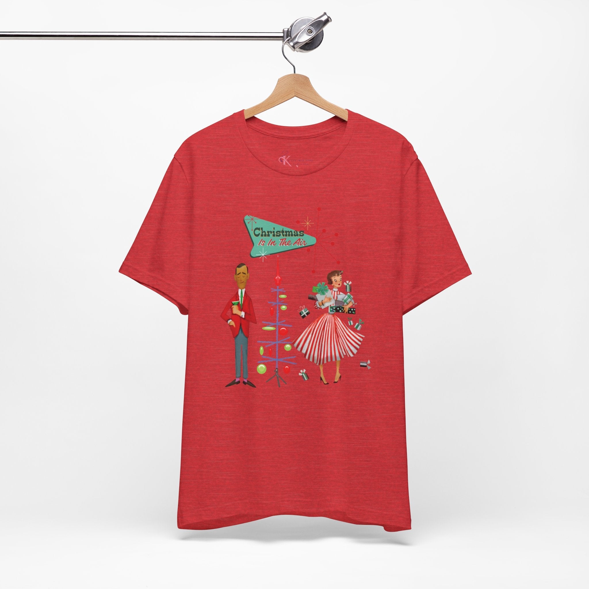 Kate McEnroe New York Retro 50s Kitsch Christmas T-Shirt, Vintage Holiday Style, Mid Century Modern Atomic TeeT-Shirts30192429312894216295