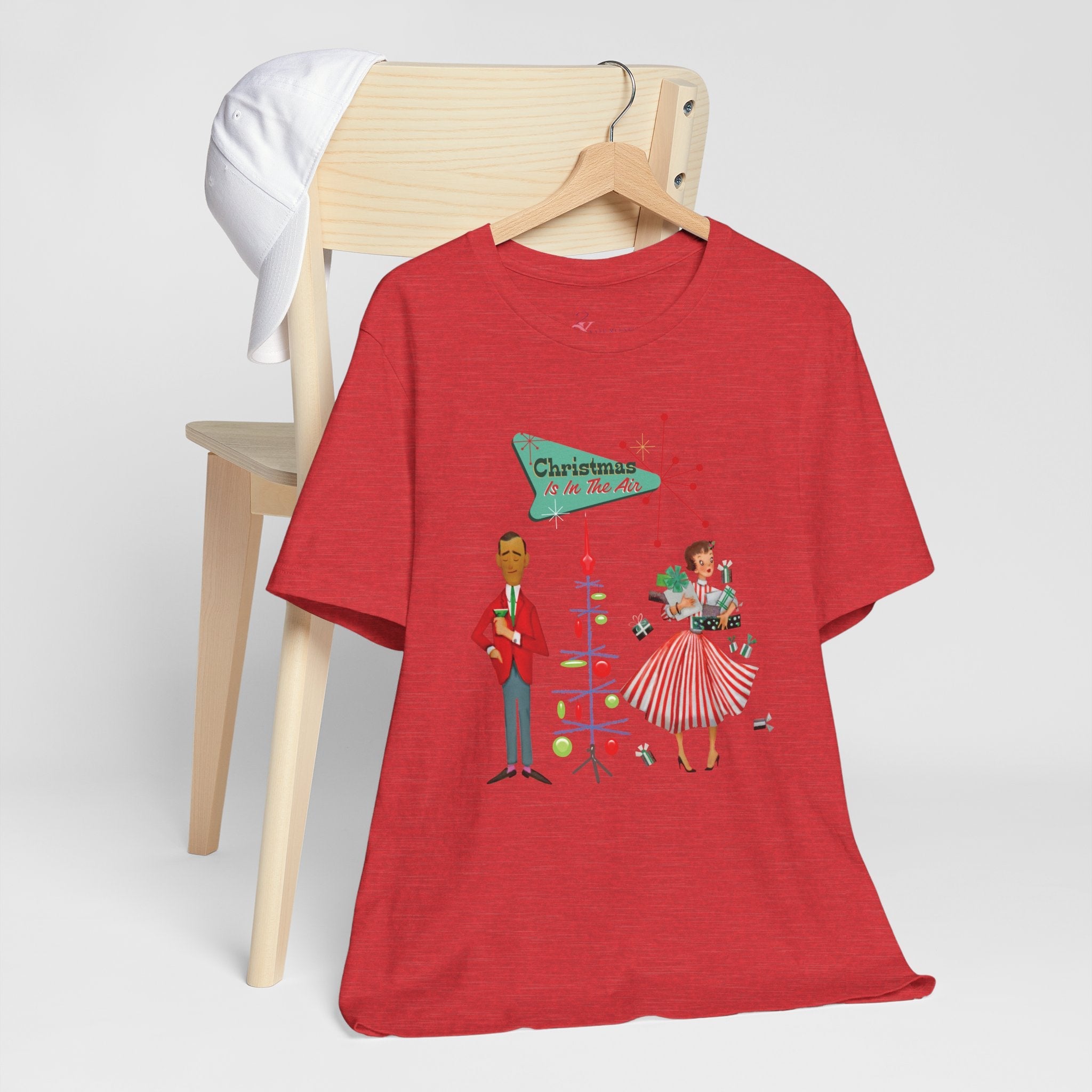 Kate McEnroe New York Retro 50s Kitsch Christmas T-Shirt, Vintage Holiday Style, Mid Century Modern Atomic TeeT-Shirts30192429312894216295