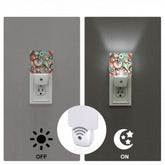 Kate McEnroe New York Retro 50s Kitsch Poodle Mid Century Modern Pink Teal Starburst Night Light SetNight LightsmWS6XbIRs5