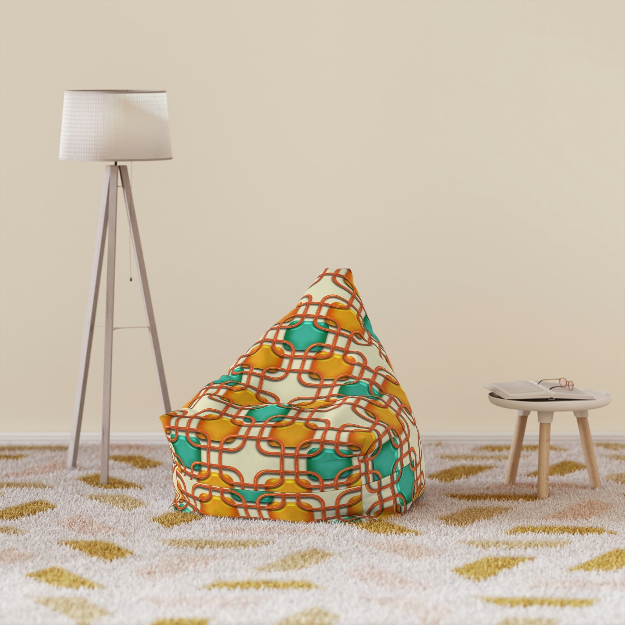 Kate McEnroe New York Retro 50s Mid Mod Geometric Bean Bag Chair CoverBean Bag Chair Covers18788987074268371807
