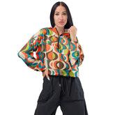 Kate McEnroe New York Retro 50s Mid Mod Groovy Women’s Cropped WindbreakerJackets2145070_15794