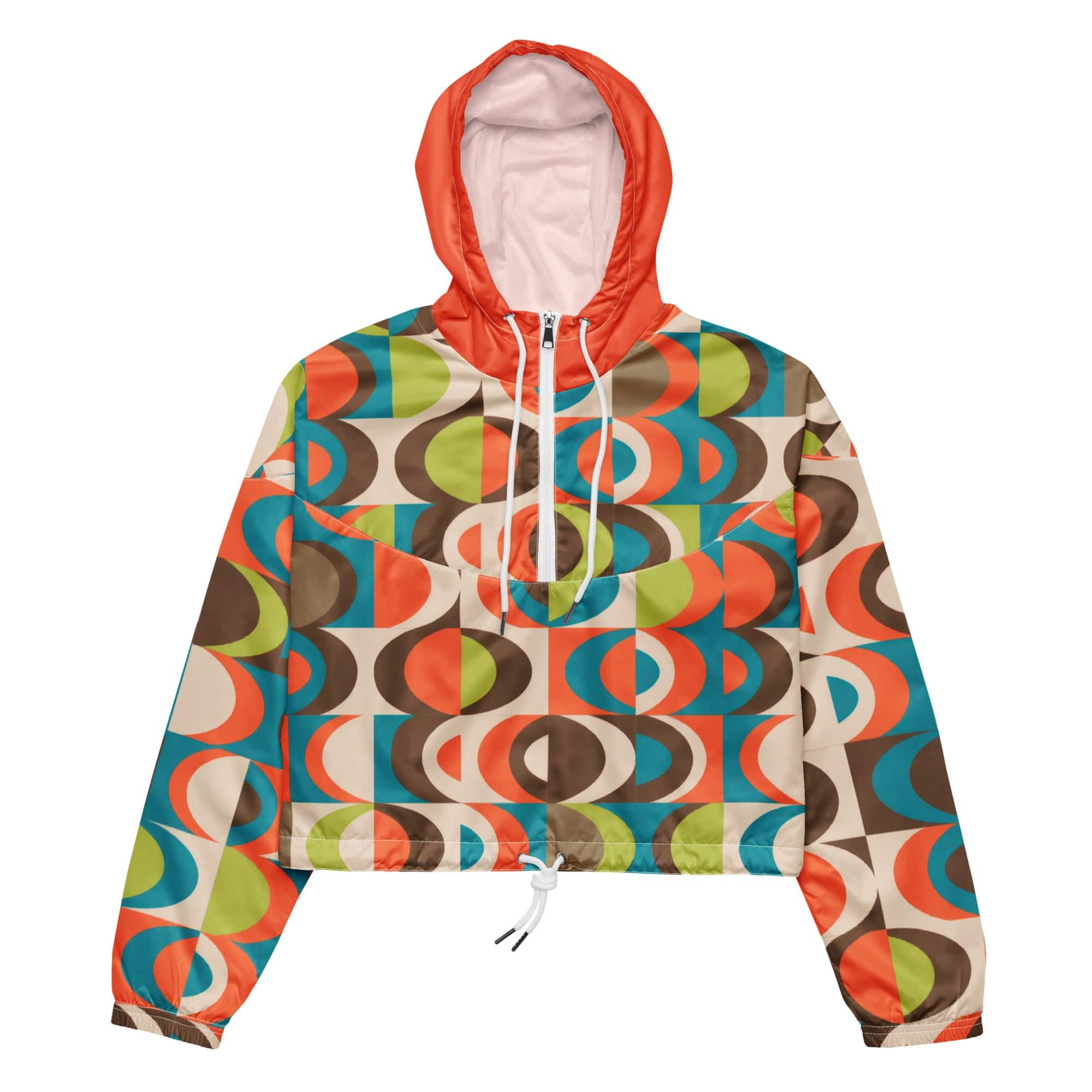 Kate McEnroe New York Retro 50s Mid Mod Groovy Women’s Cropped WindbreakerJackets2145070_15800