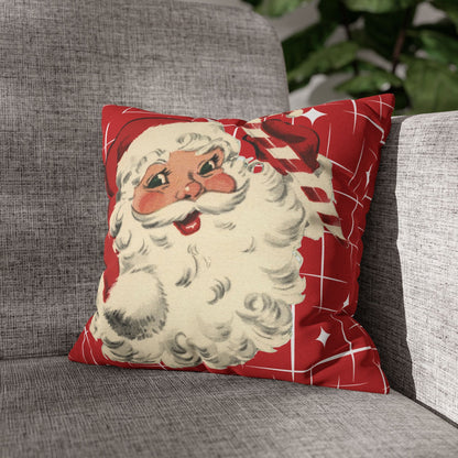 Kate McEnroe New York Retro 50s Santa Throw Pillow Cover, Mid Century Christmas Kitsch AccentThrow Pillow Covers16030949872601180356