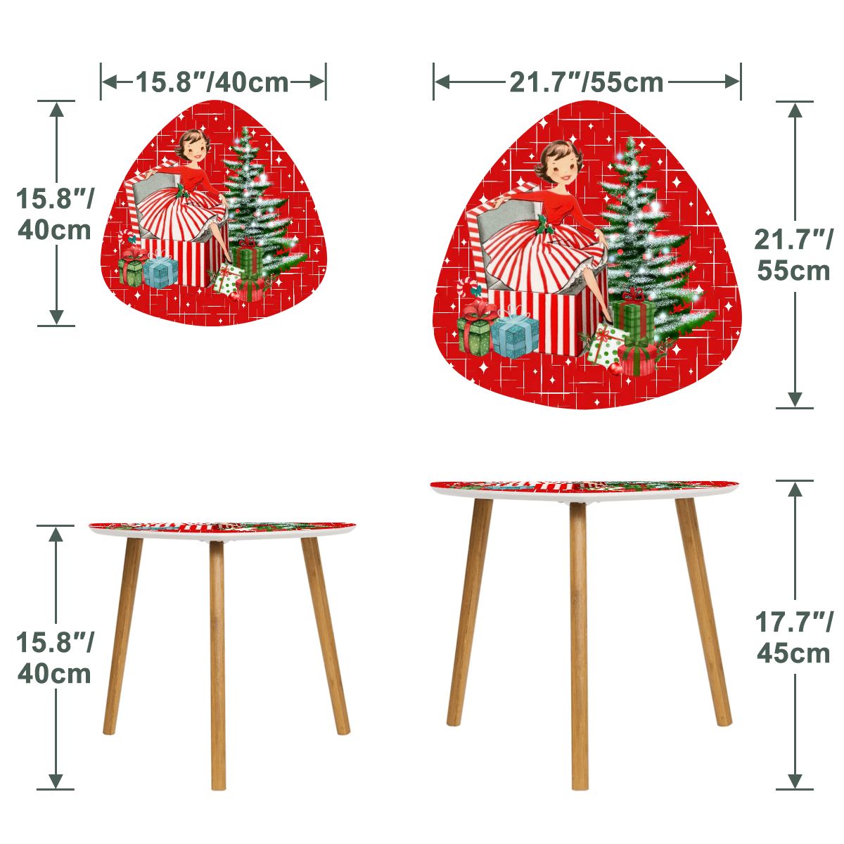 Kate McEnroe New York Retro 50s Vintage Kitsch Christmas Nesting TablesNesting TablesY2l2drQ2TZ