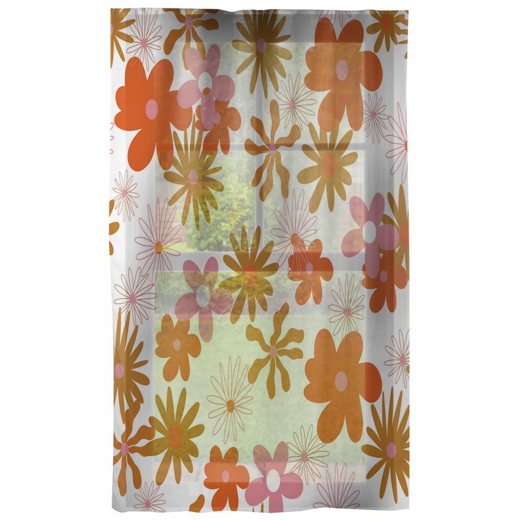 Kate McEnroe New York Retro 60s, 70s Hippie Floral Window CurtainsWindow Curtains13071728664897066524