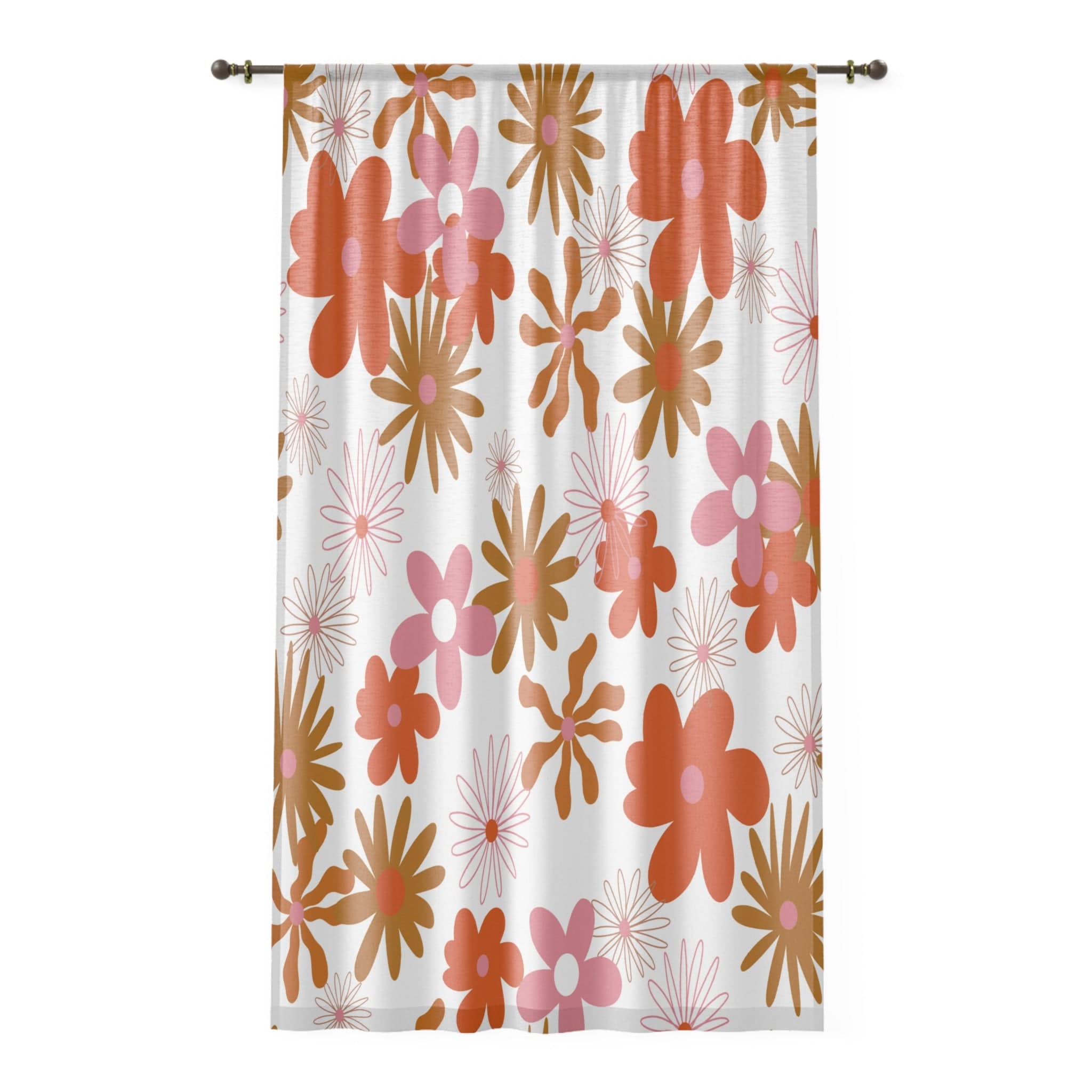 Kate McEnroe New York Retro 60s, 70s Hippie Floral Window CurtainsWindow Curtains13071728664897066524