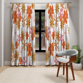 Kate McEnroe New York Retro 60s, 70s Hippie Floral Window CurtainsWindow Curtains50x84 - DoublePanel