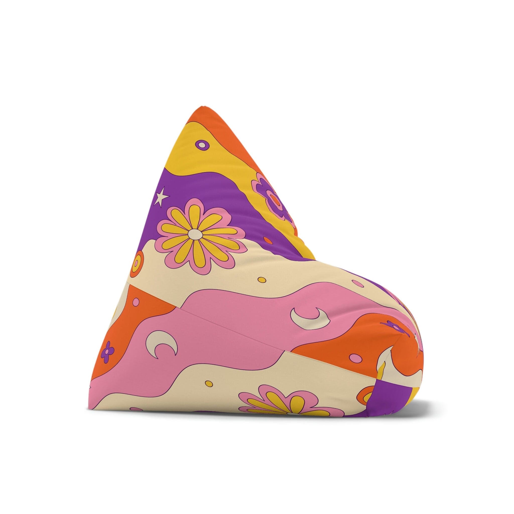 Kate McEnroe New York Retro 60s, 70s Hippie Groovy Boho Flower Power Bean Bag Chair Cover for Teens and AdultsBean Bag Chair Covers79003475126222432617