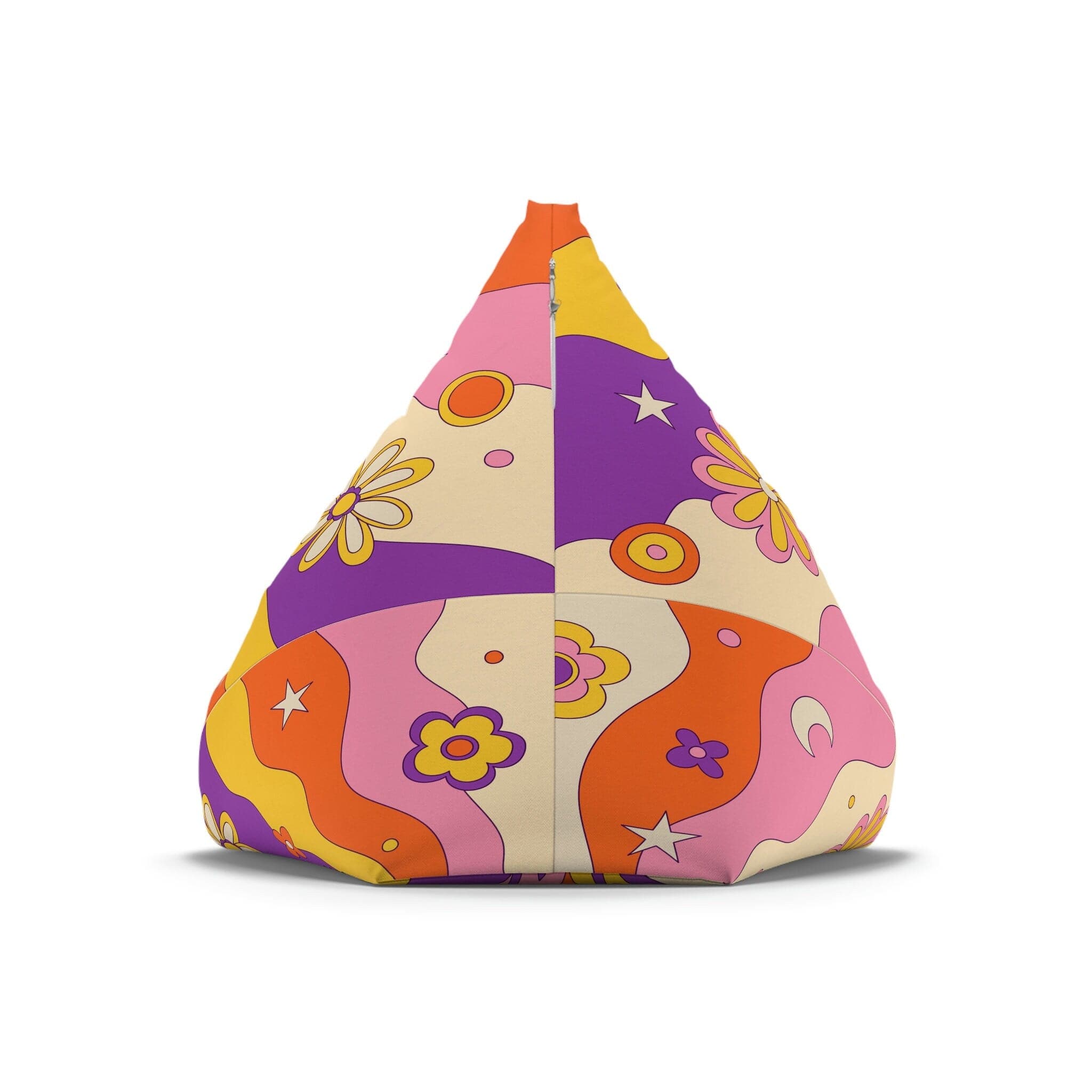 Kate McEnroe New York Retro 60s, 70s Hippie Groovy Boho Flower Power Bean Bag Chair Cover for Teens and AdultsBean Bag Chair Covers79003475126222432617