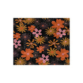 Kate McEnroe New York Retro 60s, 70s Rainbow Hippie Sun Floral Crushed Velvet BlanketBlankets13823639838318497540