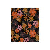 Kate McEnroe New York Retro 60s, 70s Rainbow Hippie Sun Floral Crushed Velvet BlanketBlankets13823639838318497540