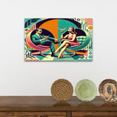 Kate McEnroe New York Retro 60s Cocktail Party Canvas Wall Art, Mid Century Modern Swanky Mod Lounge DecorCanvas Wall ArtPDrsvoQNK4