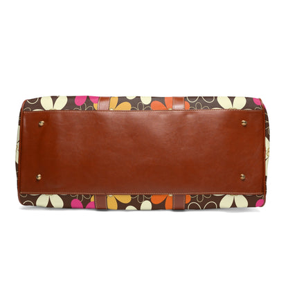 Kate McEnroe New York Retro 60s Floral Duffel Bag, Mid Century Modern Groovy Flower Power WeekenderDuffel Bags11088600371309506605
