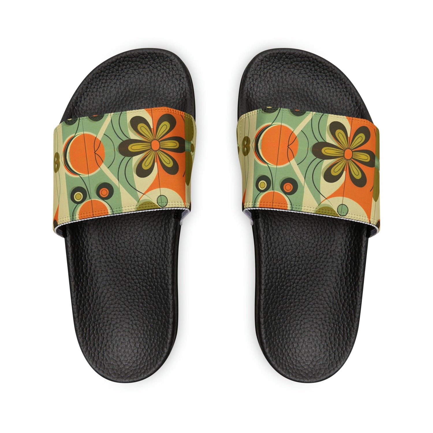 Kate McEnroe New York Retro 60s Mid Mod Daisy Flower Power Slides, Mid Century Modern Groovy Hippie Slide Sandals, Perfect Holiday Stocking Stuffer - 125881523Sandals39336962514534661299