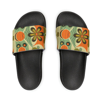 Kate McEnroe New York Retro 60s Mid Mod Daisy Flower Power Slides, Mid Century Modern Groovy Hippie Slide Sandals, Perfect Holiday Stocking Stuffer - 125881523Sandals39336962514534661299