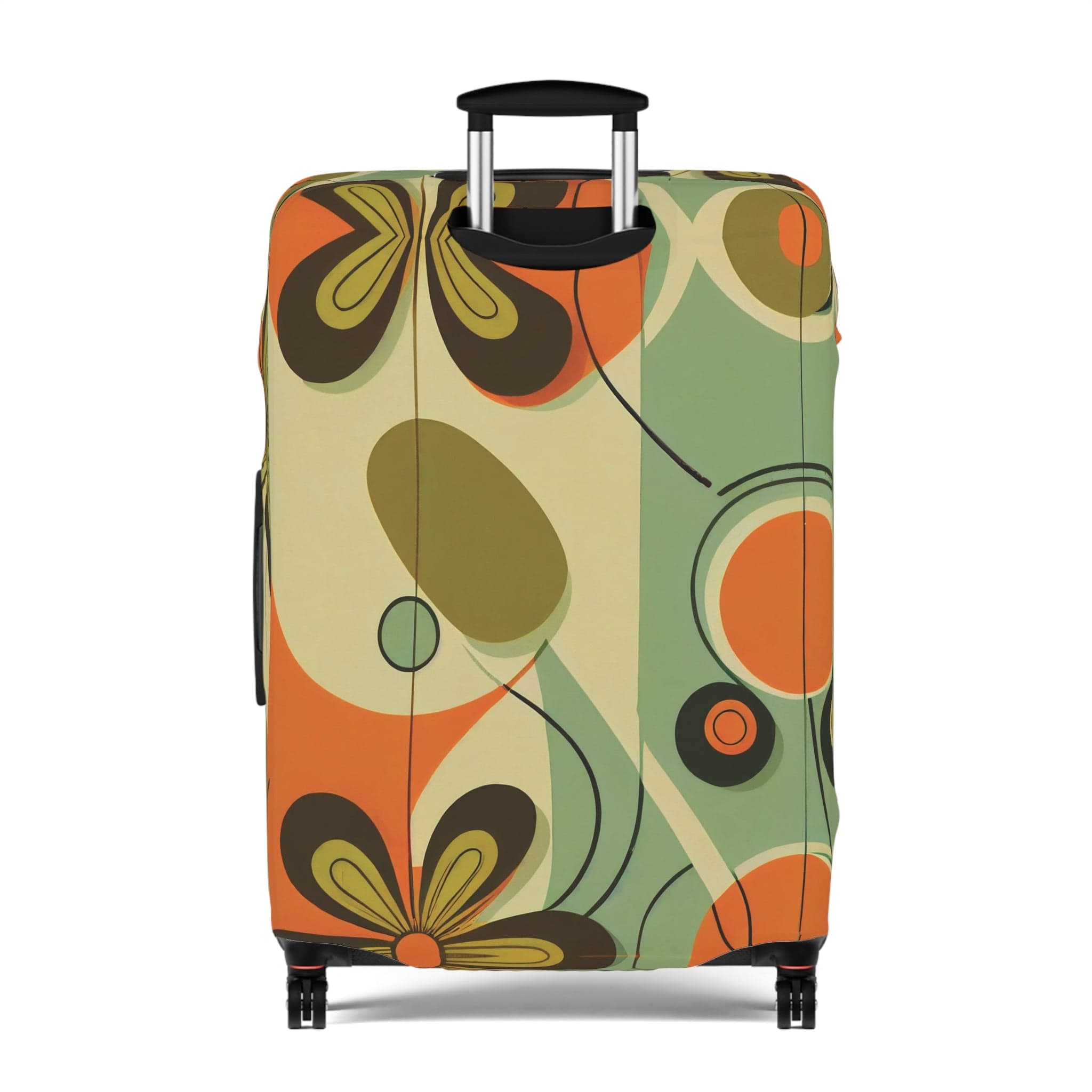 Kate McEnroe New York Retro 60s Mid Mod Daisy Luggage Cover, Mid Century Modern Groovy Hippie Suitcase protectorLuggage Covers81318561568175230884