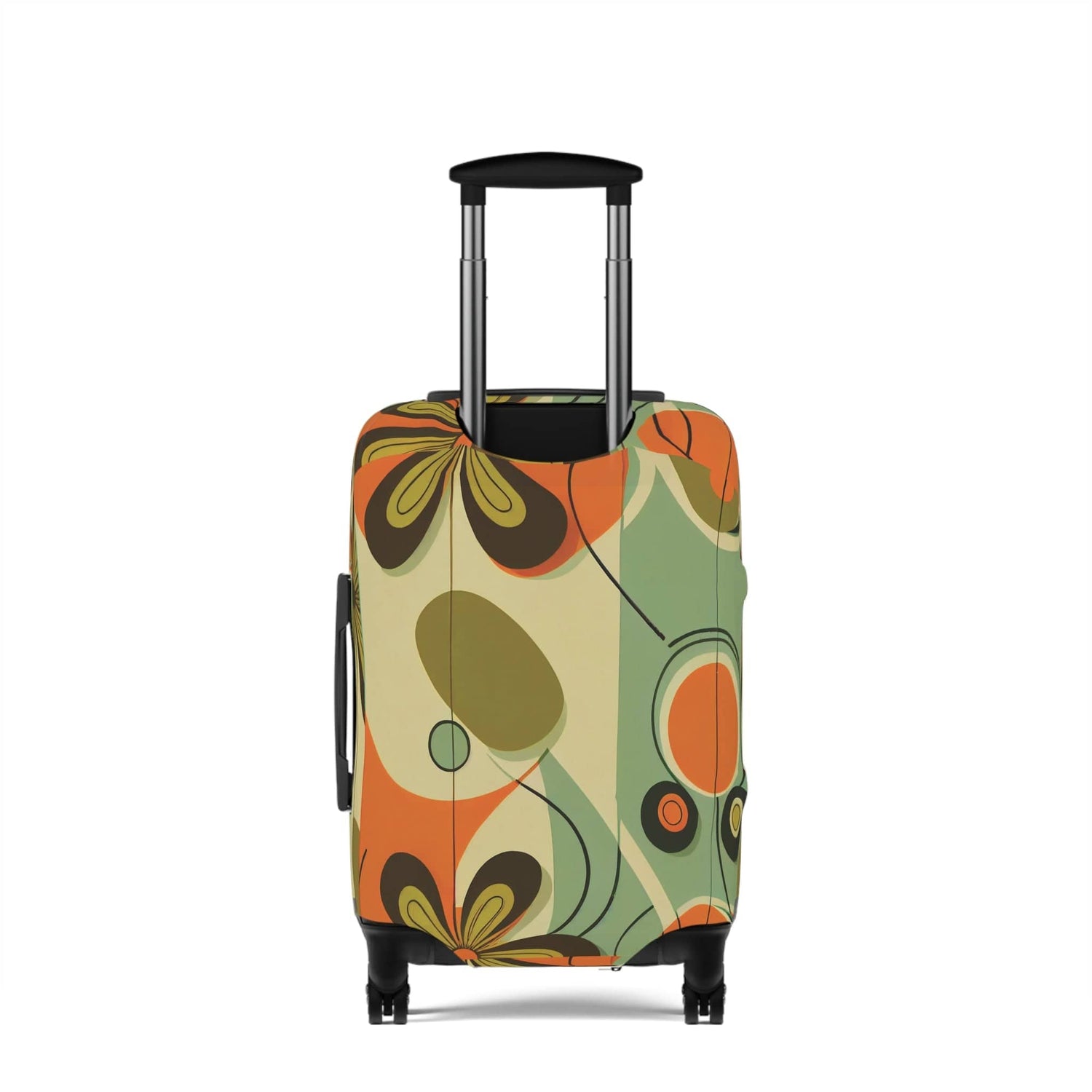 Kate McEnroe New York Retro 60s Mid Mod Daisy Luggage Cover, Mid Century Modern Groovy Hippie Suitcase protectorLuggage Covers81318561568175230884