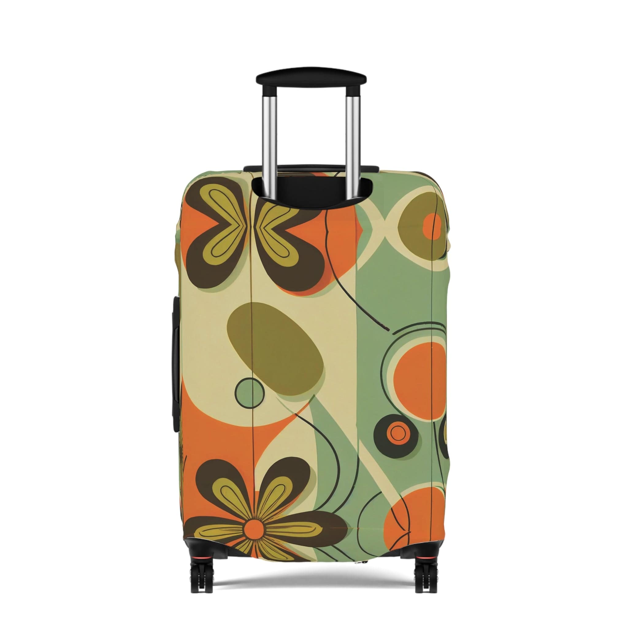 Kate McEnroe New York Retro 60s Mid Mod Daisy Luggage Cover, Mid Century Modern Groovy Hippie Suitcase protectorLuggage Covers81318561568175230884