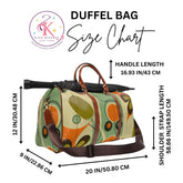 Kate McEnroe New York Retro 60s Mid Mod Daisy Travel Bag, MCM Geometric Duffel Bag, Leather, Fabric Carry on Bag, Weekender Bag - 123581223Duffel Bags48667519455570585360