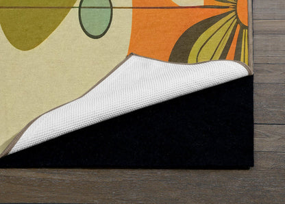 Kate McEnroe New York Retro 60s Mod Daisy Area Rug, Mid Century Modern Floral Geometric Indoor CarpetRugsRDGR - 2x3