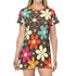 Kate McEnroe New York Retro 60s Mod Daisy T-Shirt Dress, Mid Century Modern Floral Mod Mini DressDresses13275112744930154445