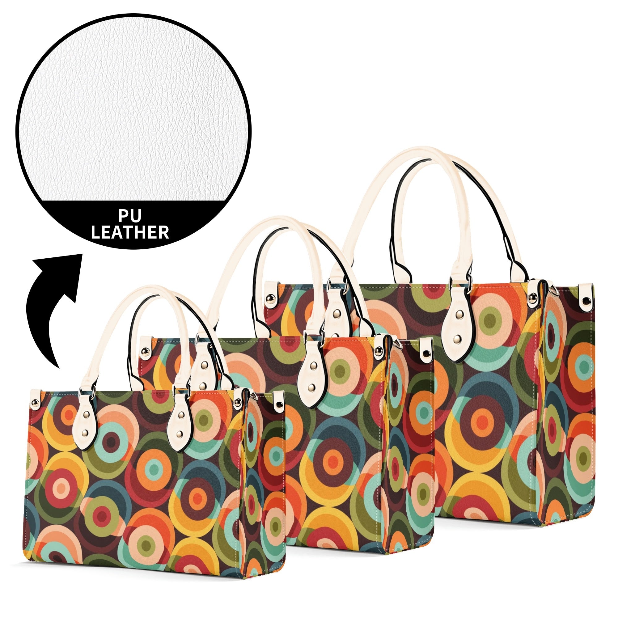 Kate McEnroe New York Retro 60s Orbs Handbag, Mid Century Modern Geometric Groovy MCM ToteHandbagsNRQ3D7EY - 1