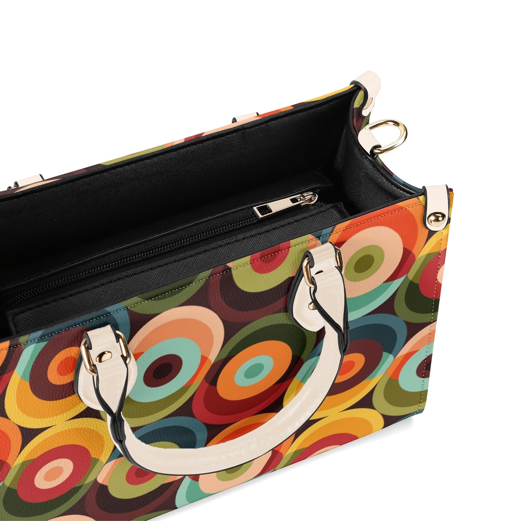 Kate McEnroe New York Retro 60s Orbs Handbag, Mid Century Modern Geometric Groovy MCM ToteHandbagsNRQ3D7EY - 1